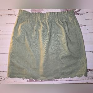 J. Crew Green Mini Skirt